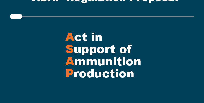 ASAP - Act in Support of Ammunition Production_Smart Defence